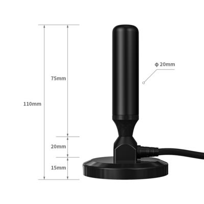 75Ω Input Impedance Indoor Omnidirectional TV Antenna for DVB-T2 UHF VHF Stations Manga 4K