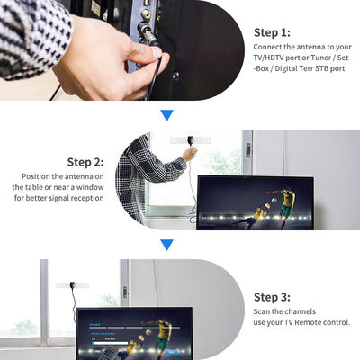 Adhersive Mount 4g Ku Band and C Smart Digital HD Indoor Amplifier TV Antenna in 2022