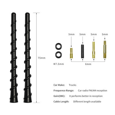 Universal Year 13 Inch ABS Roof Roofmount Rubber Topper Car Antenna with LED Light
