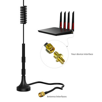 Stable Signal Dual Band Outdoor Car DAB Rubber Loop Spring 4G Magnetic Base Antenna