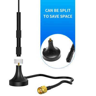Stable Signal Dual Band Outdoor Car DAB Rubber Loop Spring 4G Magnetic Base Antenna