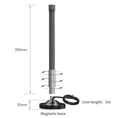 800-2400MHz Frequency Range High Gain 12dBi Dual Band WiFi Antennas for 5km Fiberglass